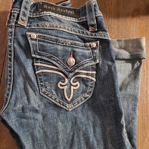 Rock Revival Cuffed Capris